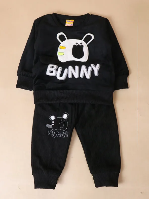 3Mth - 9Mth Bunny Black Baba Suit For Newborns AJ NBS136