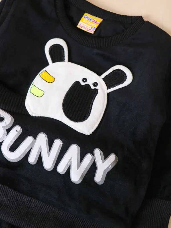 3Mth - 9Mth Bunny Black Baba Suit For Newborns AJ NBS136