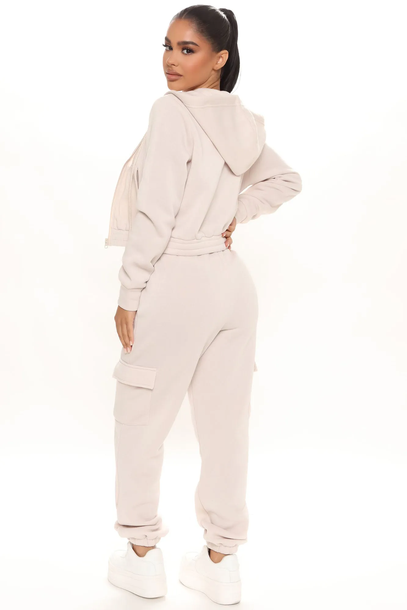 About Time 3 Piece Jogger Set - Sand