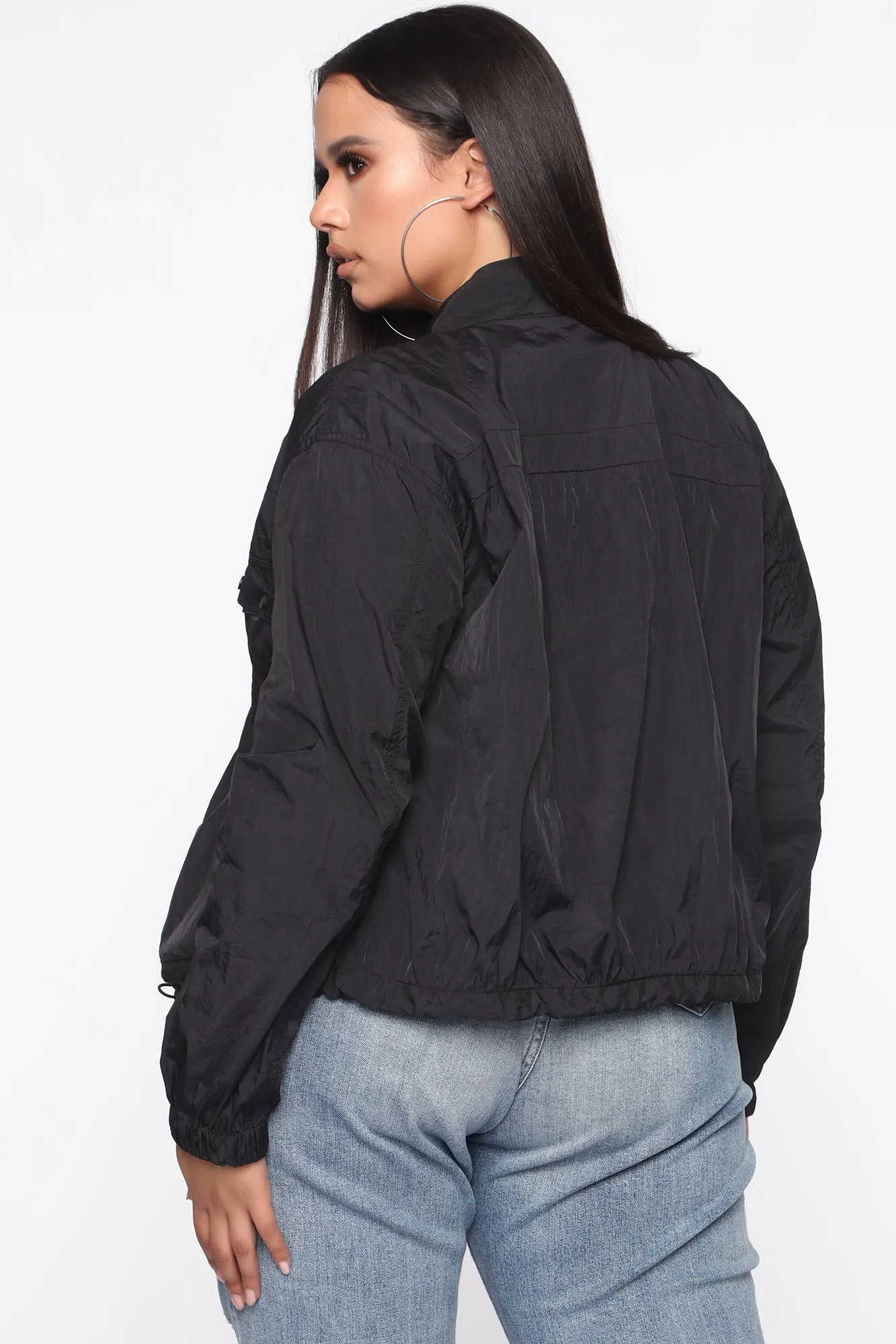 Always Wandering Windbreaker Jacket - Black