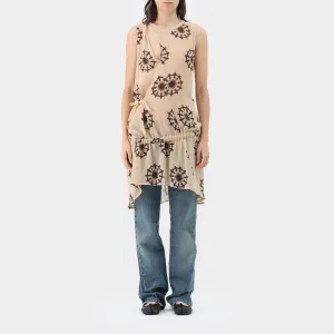 Ann Demeulemeester Printed Linen Blend Dress