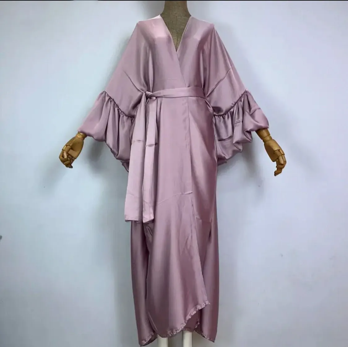 Anna Self belted silk kimono