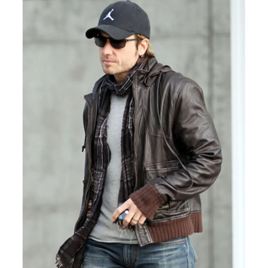 Biker Style Keith Urban Brown  Jacket