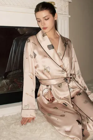 Boba Tea Cream Silk Robe