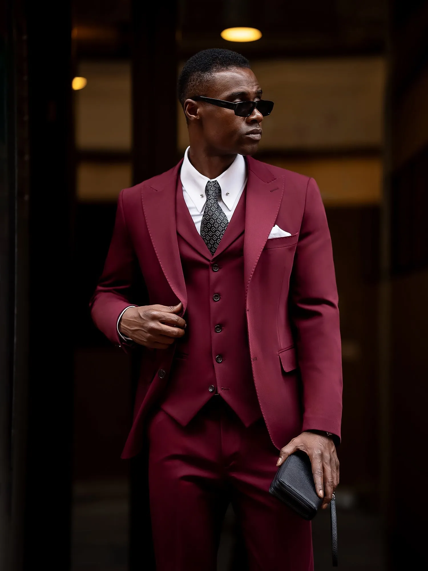 Bordeaux Slim-Fit Suit 3-Piece