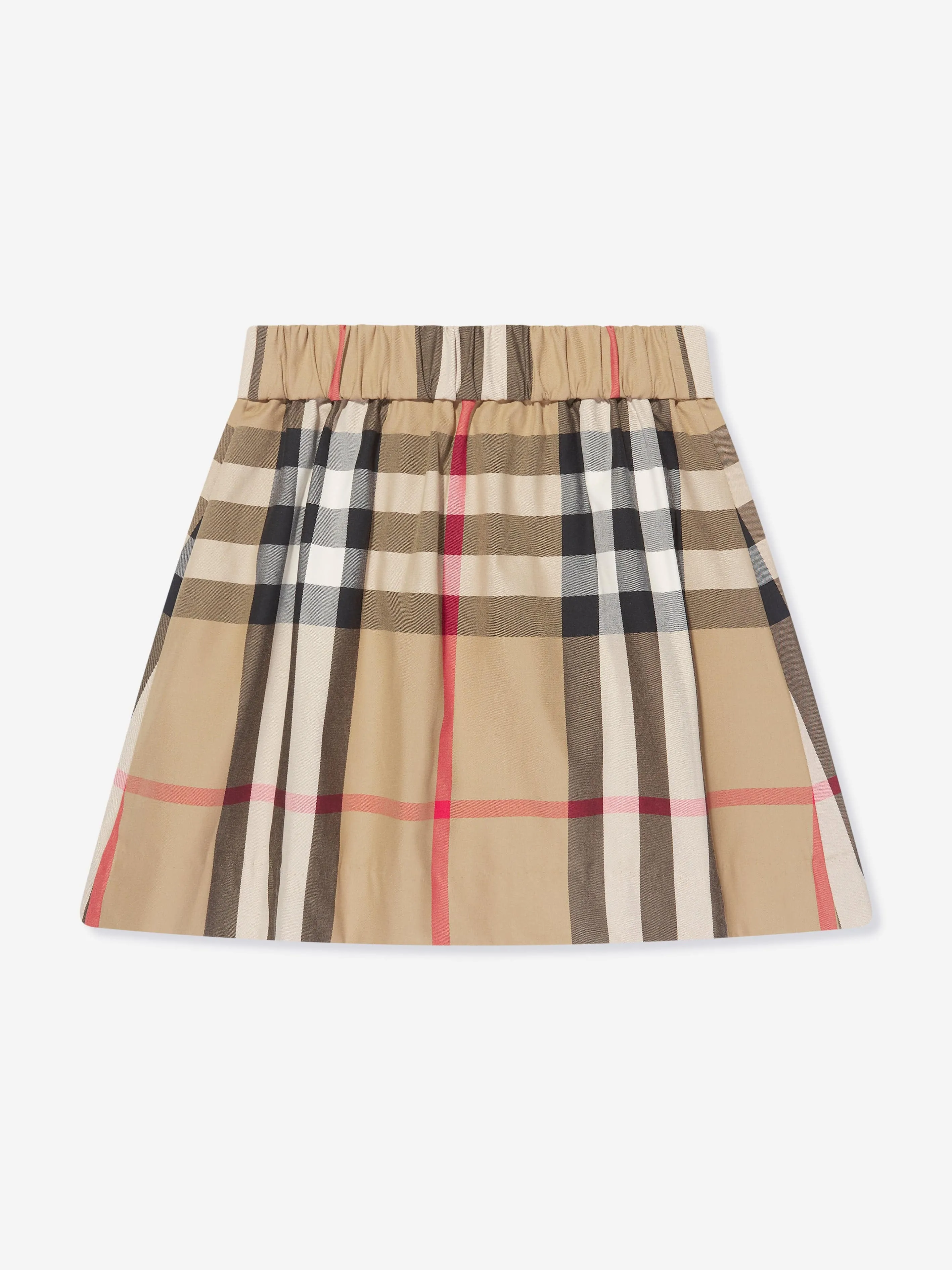 Burberry Girls Anjelica Check Skirt in Beige