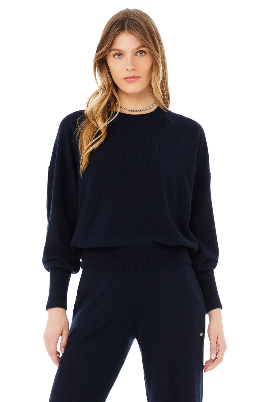 Cashmere Jet Set Crew - Navy