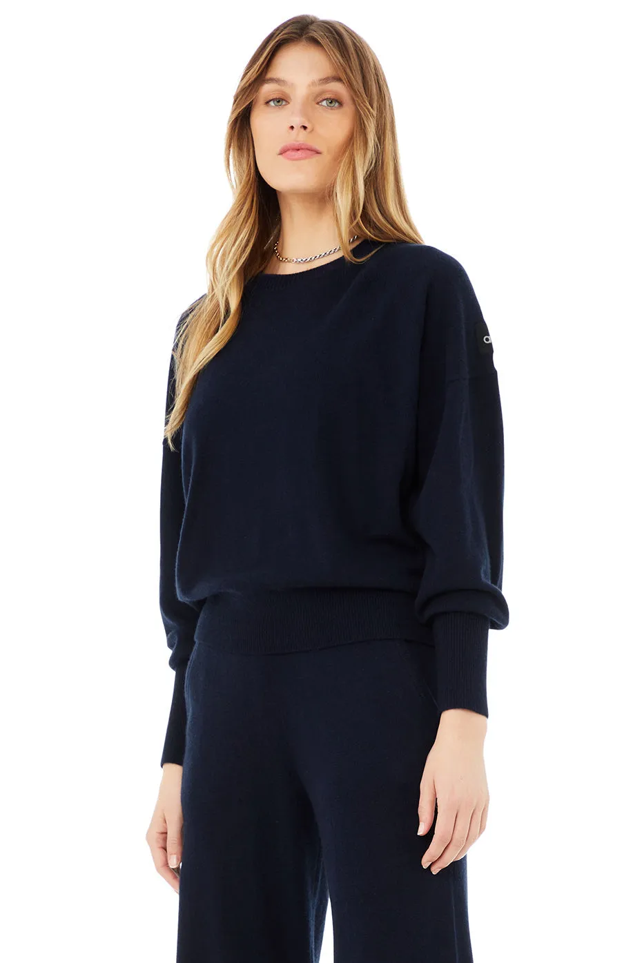 Cashmere Jet Set Crew - Navy