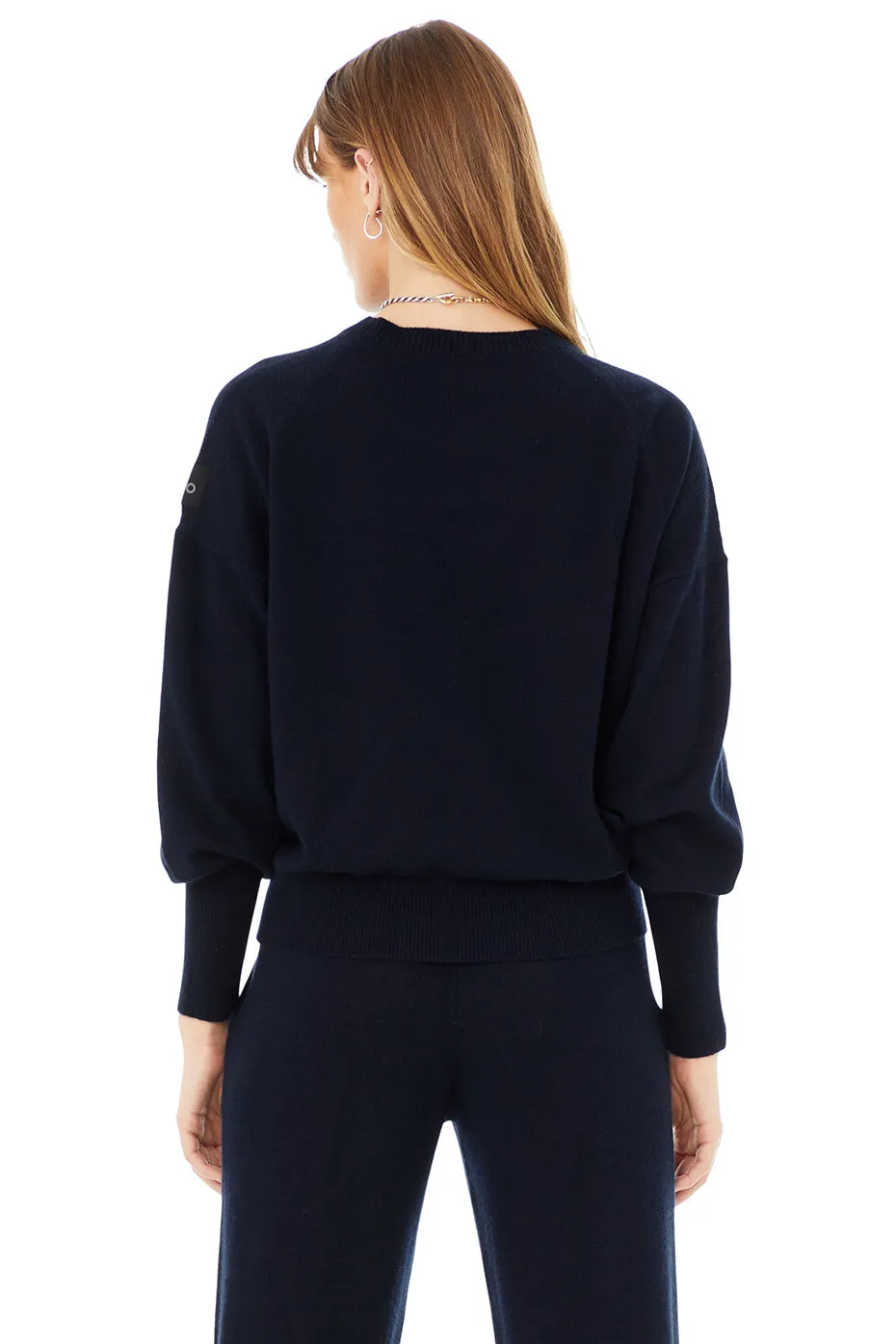 Cashmere Jet Set Crew - Navy