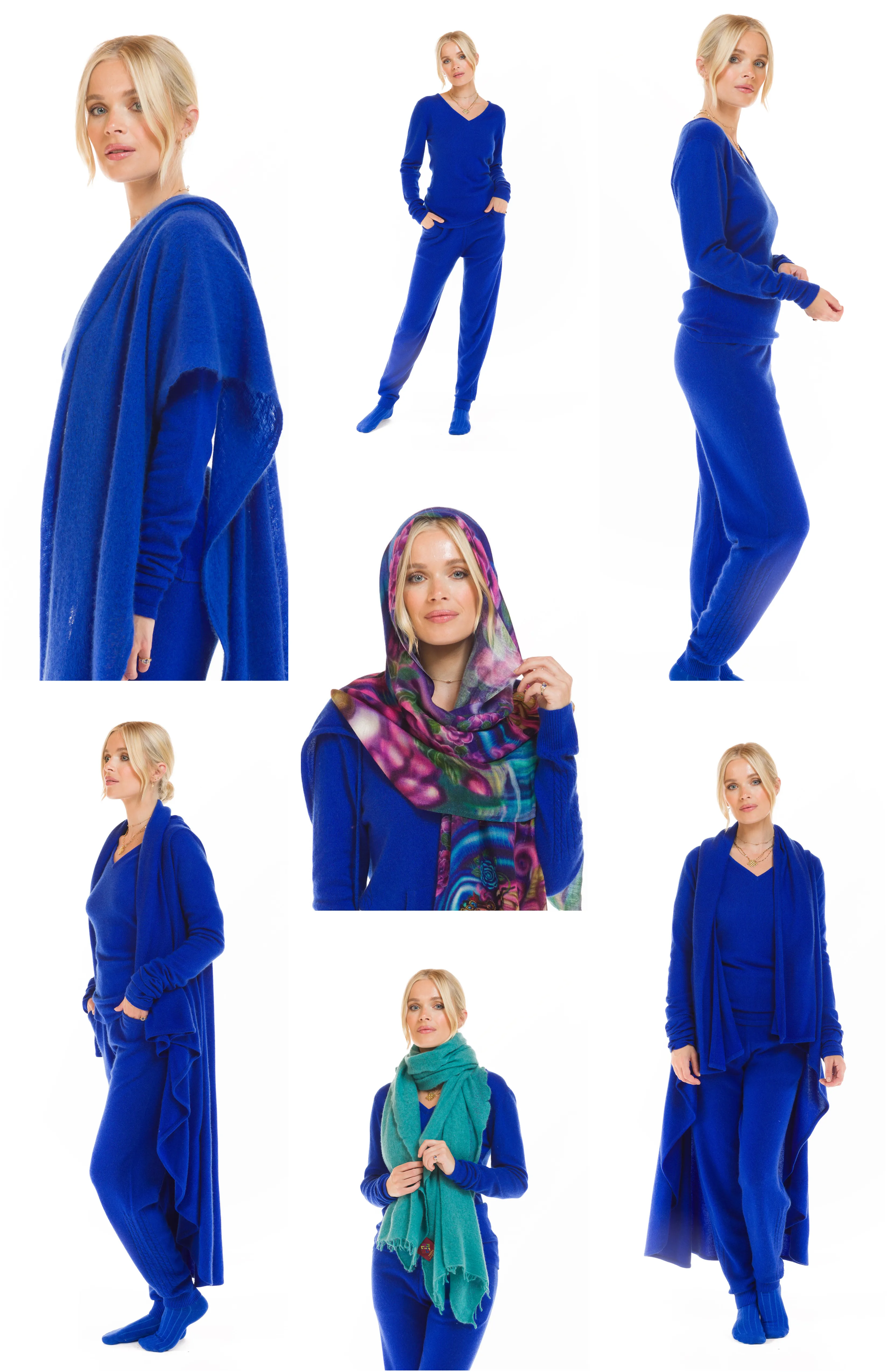 CASHMERE TRACKSUIT SET ROYAL BLUE