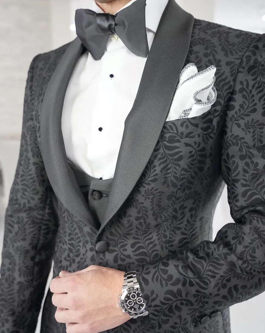 Charcoal Damascata Dinner Jacket