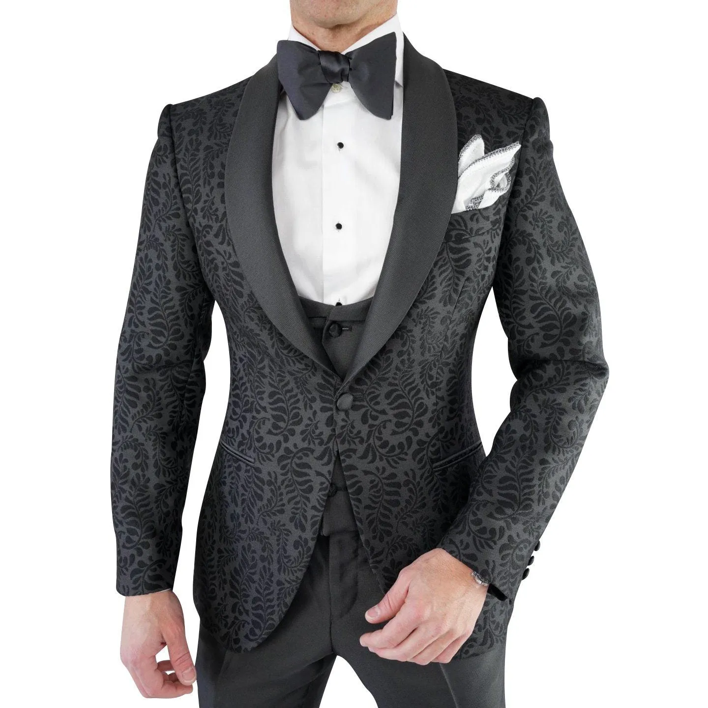 Charcoal Damascata Dinner Jacket