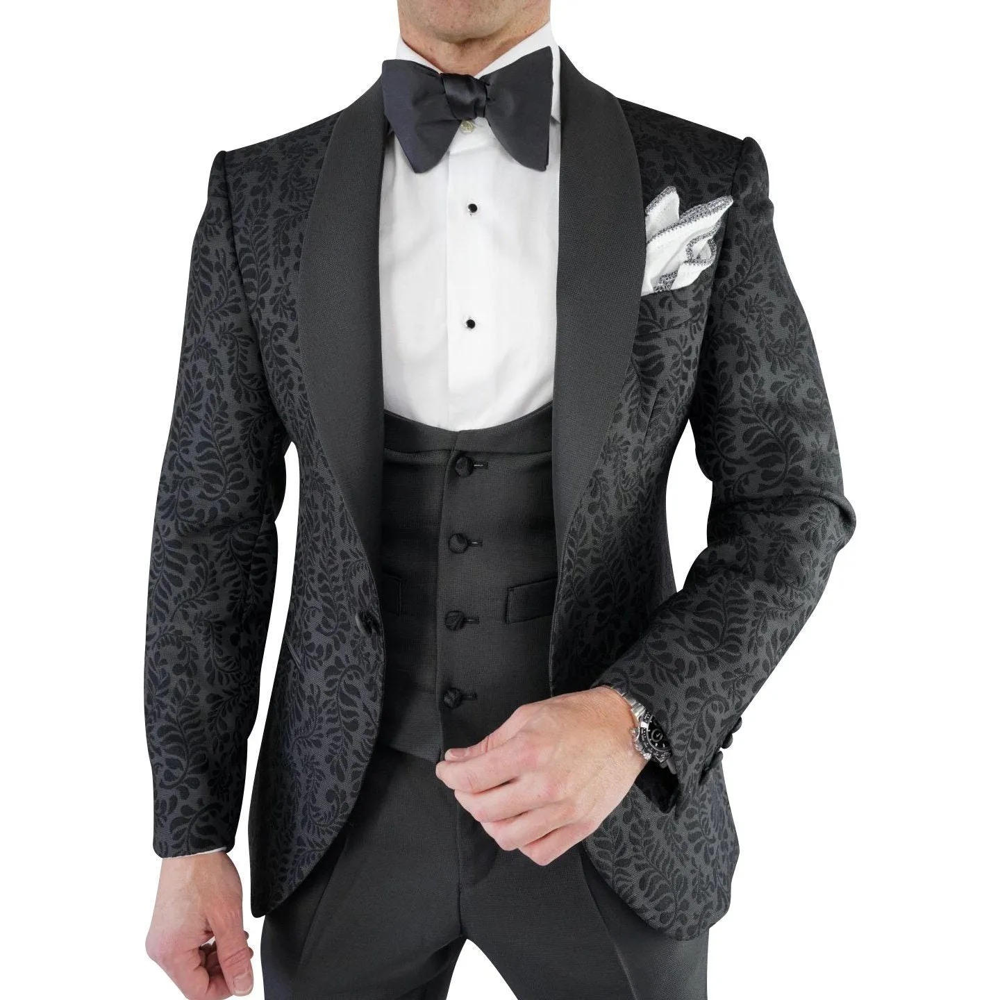 Charcoal Damascata Dinner Jacket