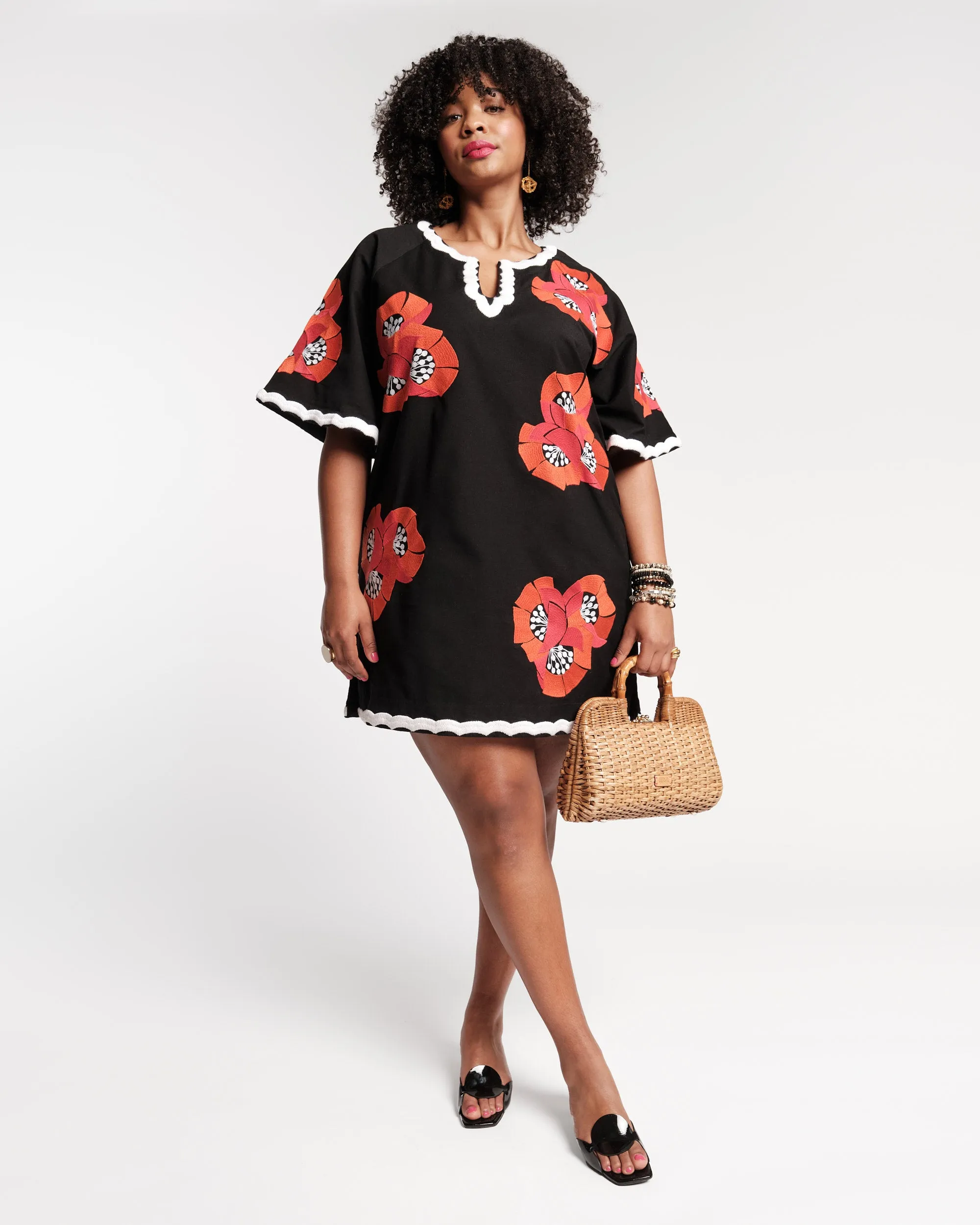 Charming Caftan Mini Japanese Poppy