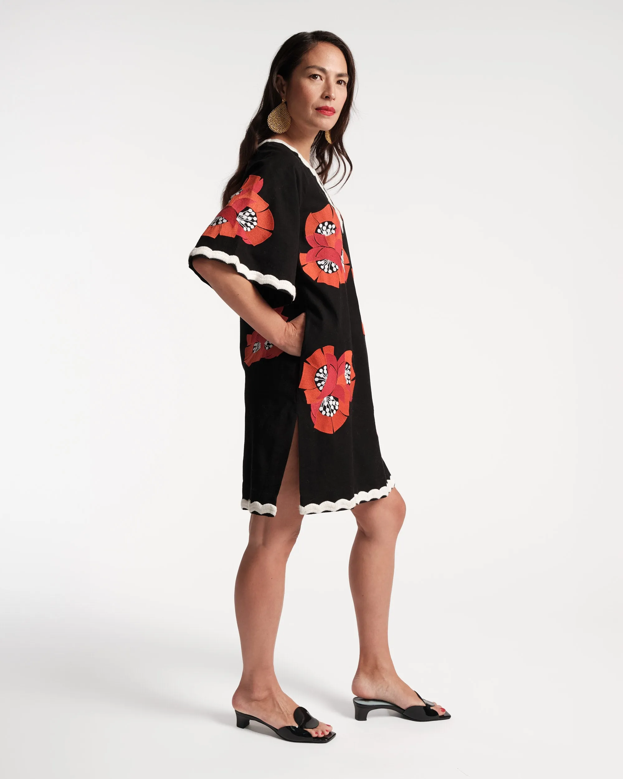 Charming Caftan Mini Japanese Poppy