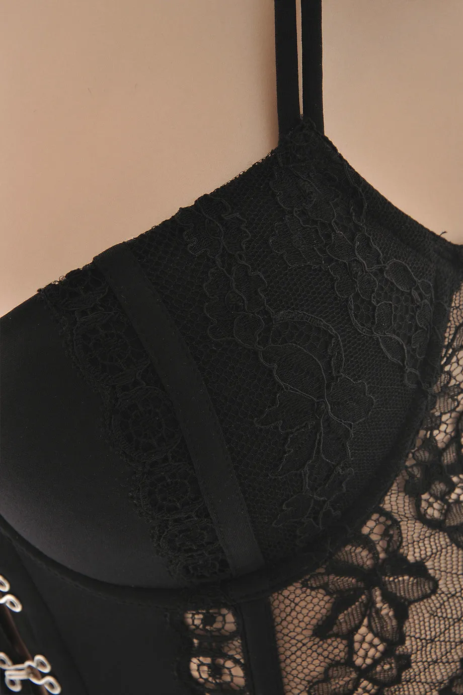 COTTON CLUB VICTORIAN Lace Black Corset