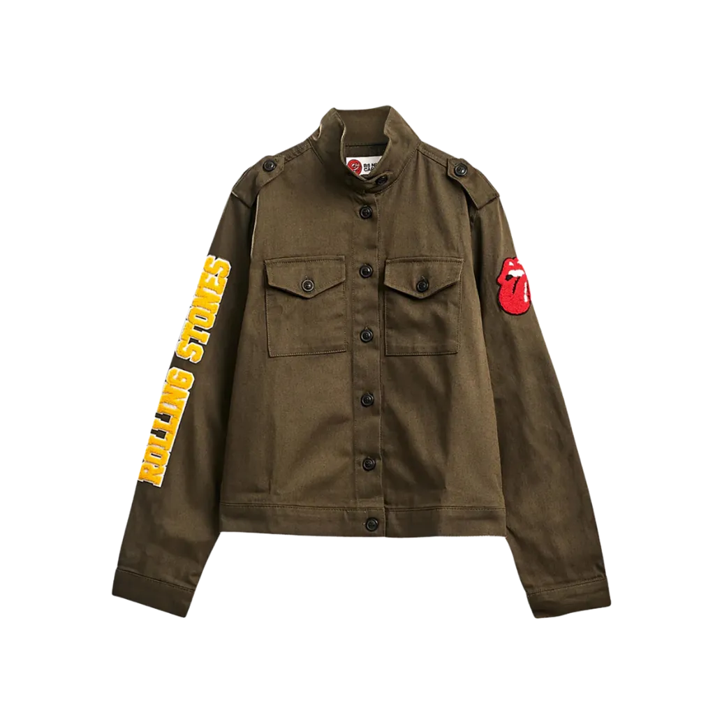 Cropped Military Cargo Jacket