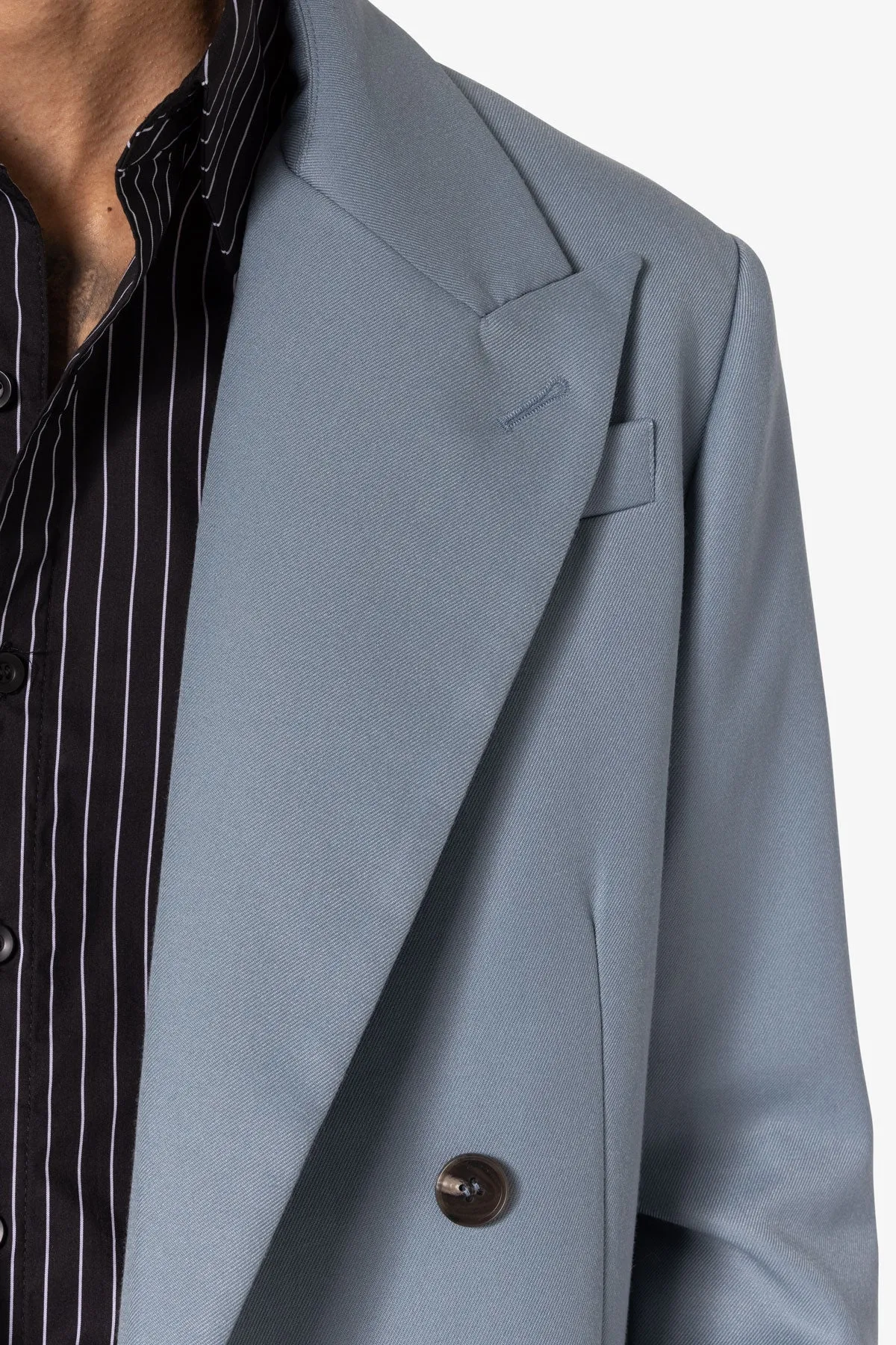 Double Breasted Suit Jacket - Teal