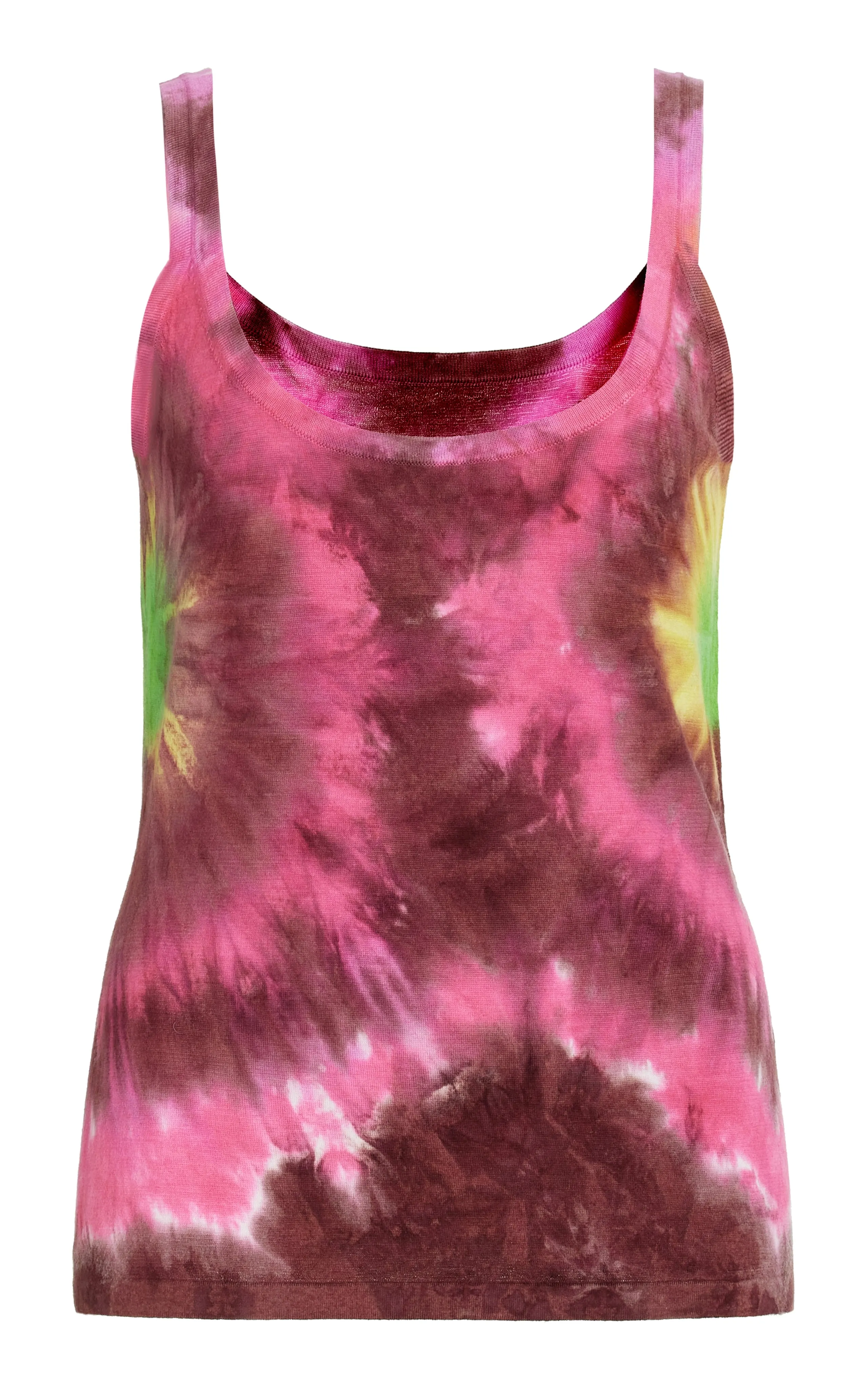 Graham Knit Tank Top in Multi Tie Dye Cashmere