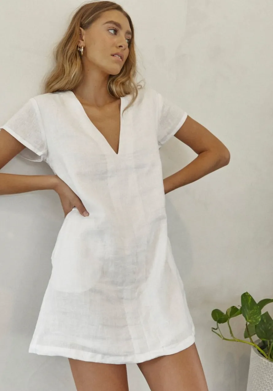 Jennie Dress Linen - Wholesale