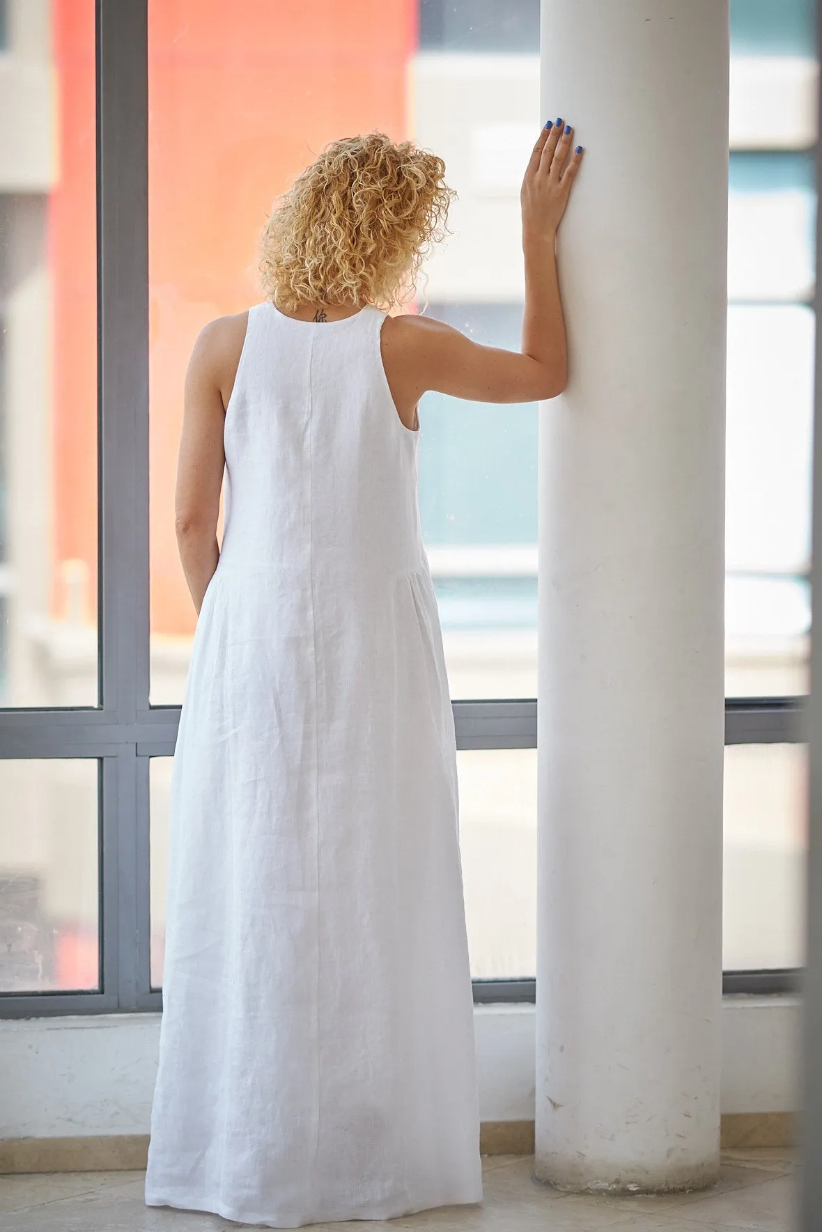 Linen Floor Length Gown