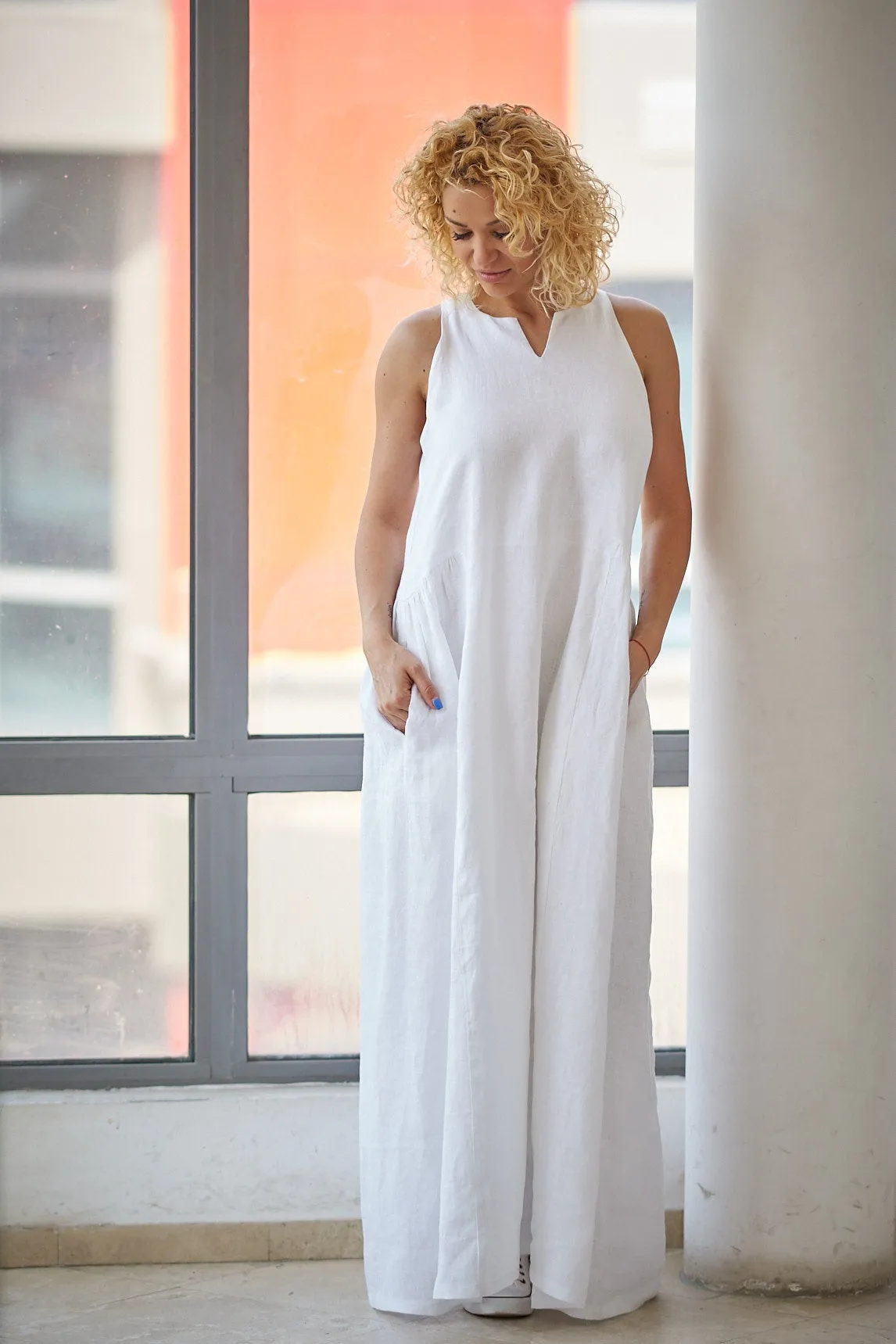 Linen Floor Length Gown