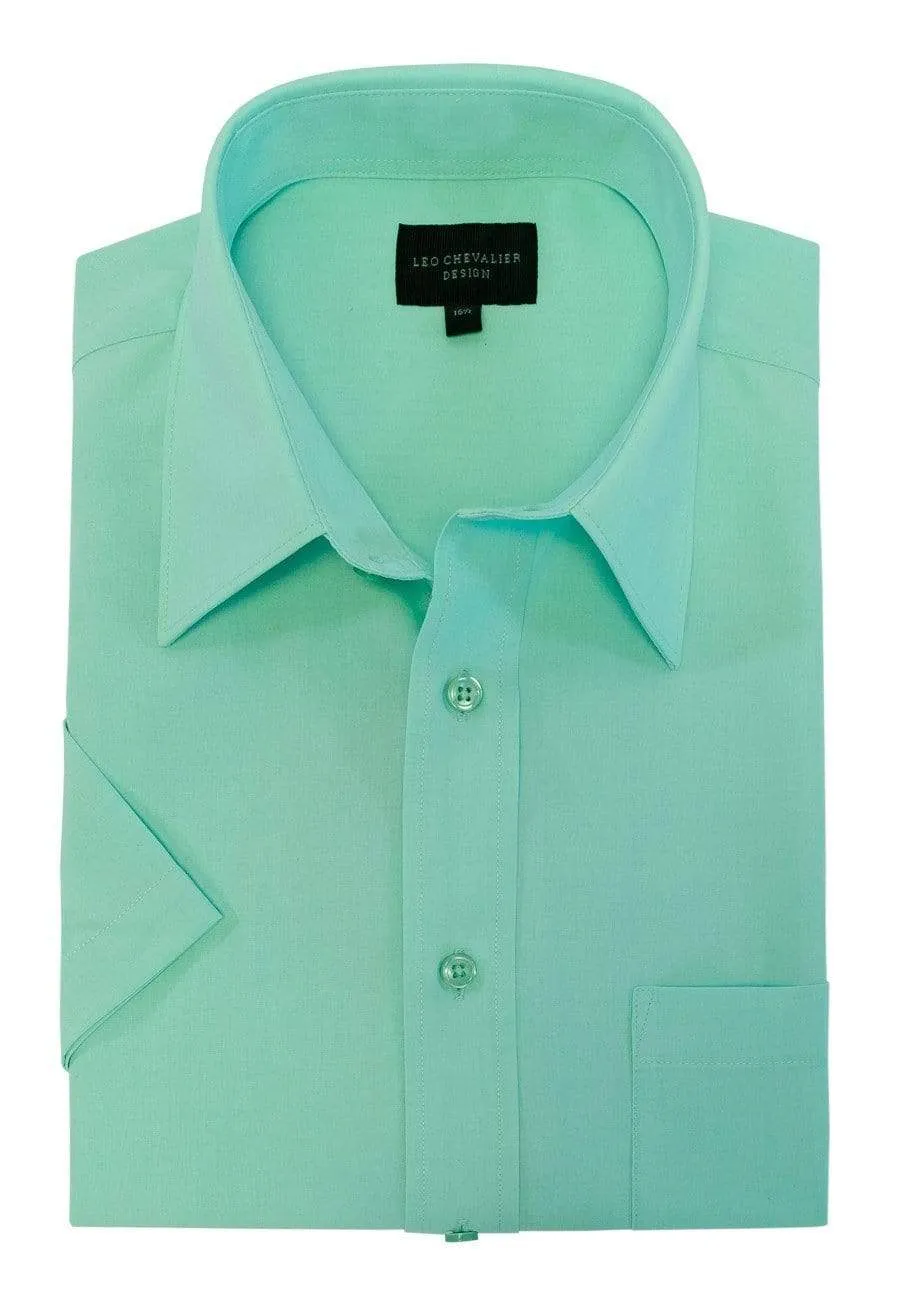 Mens Micro Poly Short Sleeve Shirts Available in 8-Colors