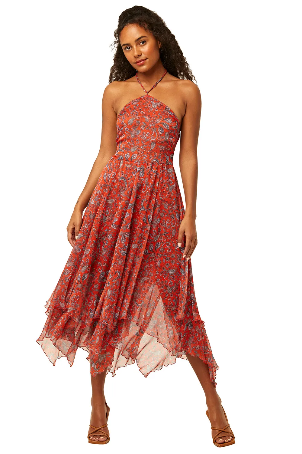 Misa - Adele Dress in Aranciatta Paisley