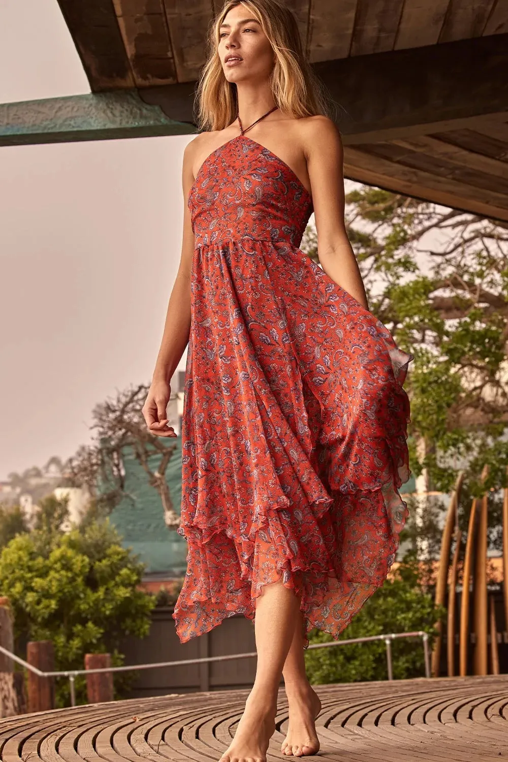 Misa - Adele Dress in Aranciatta Paisley