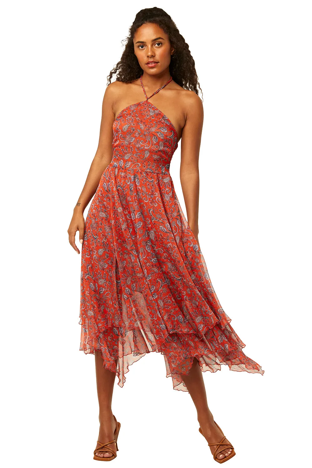 Misa - Adele Dress in Aranciatta Paisley