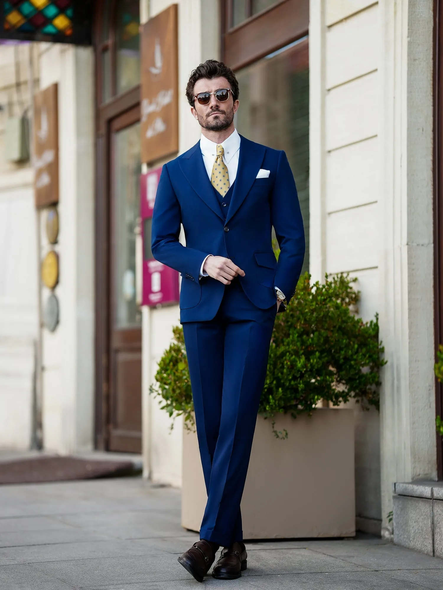 Navy Slim-Fit Suit 3-Piece