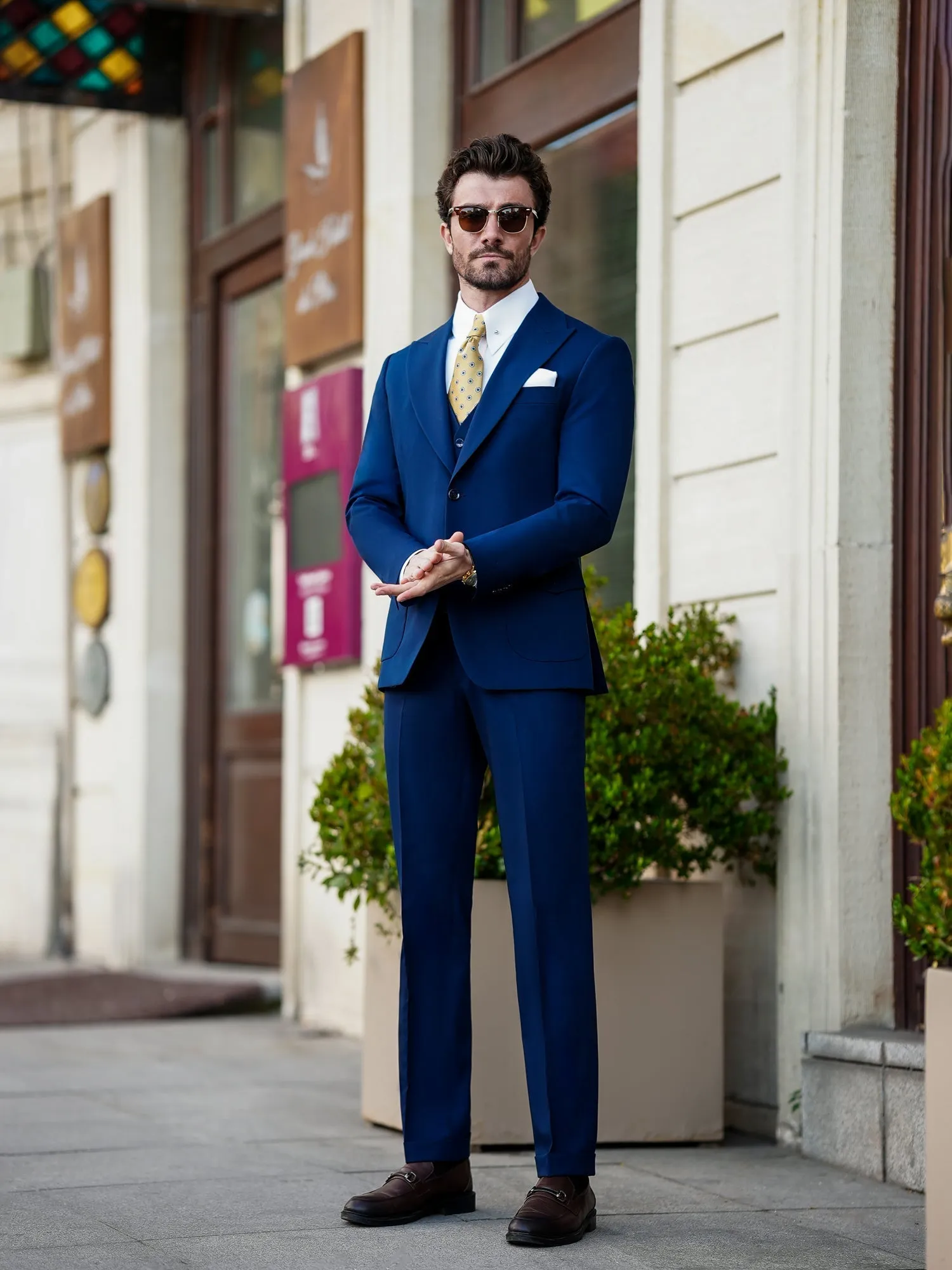 Navy Slim-Fit Suit 3-Piece