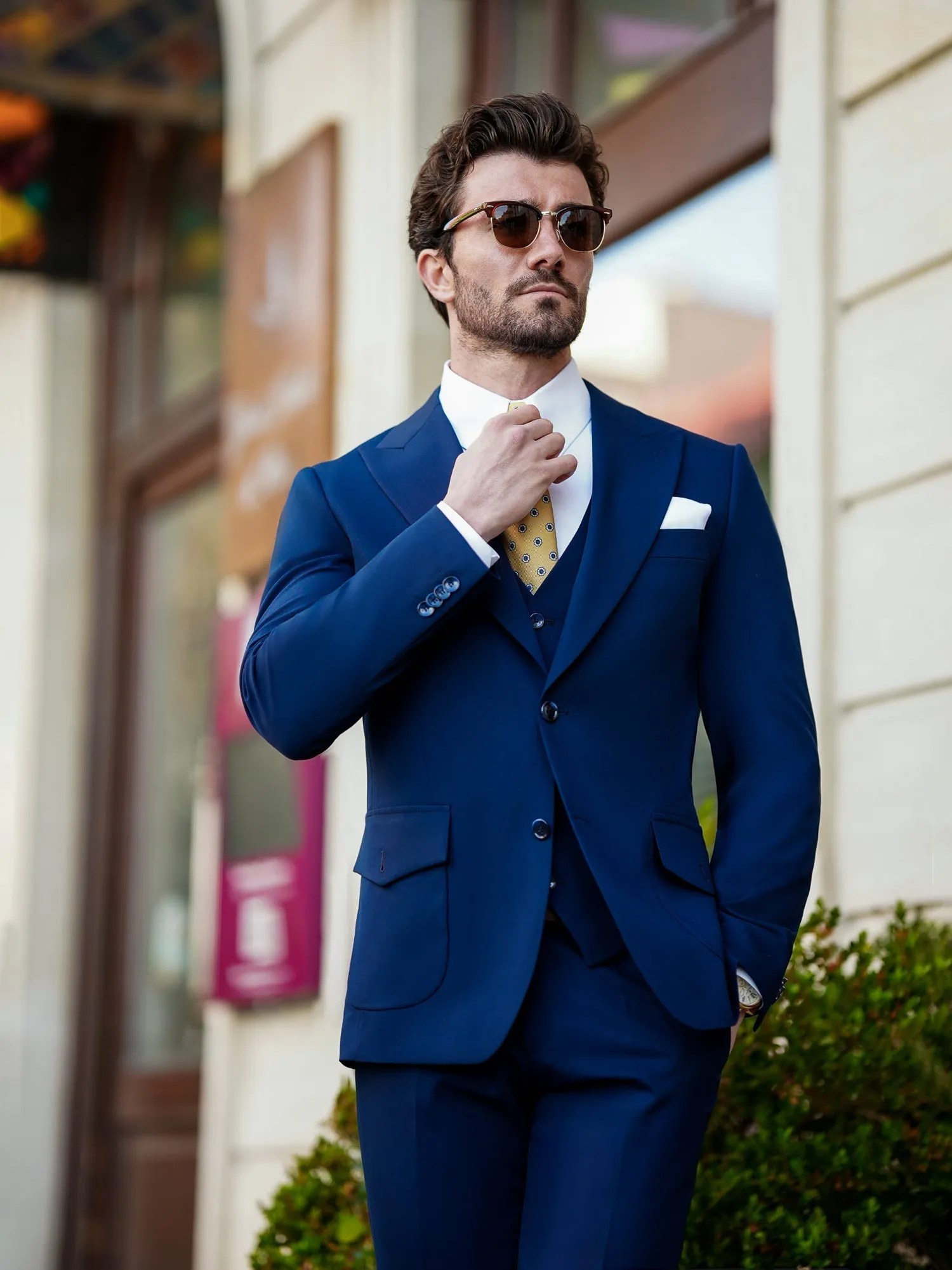 Navy Slim-Fit Suit 3-Piece