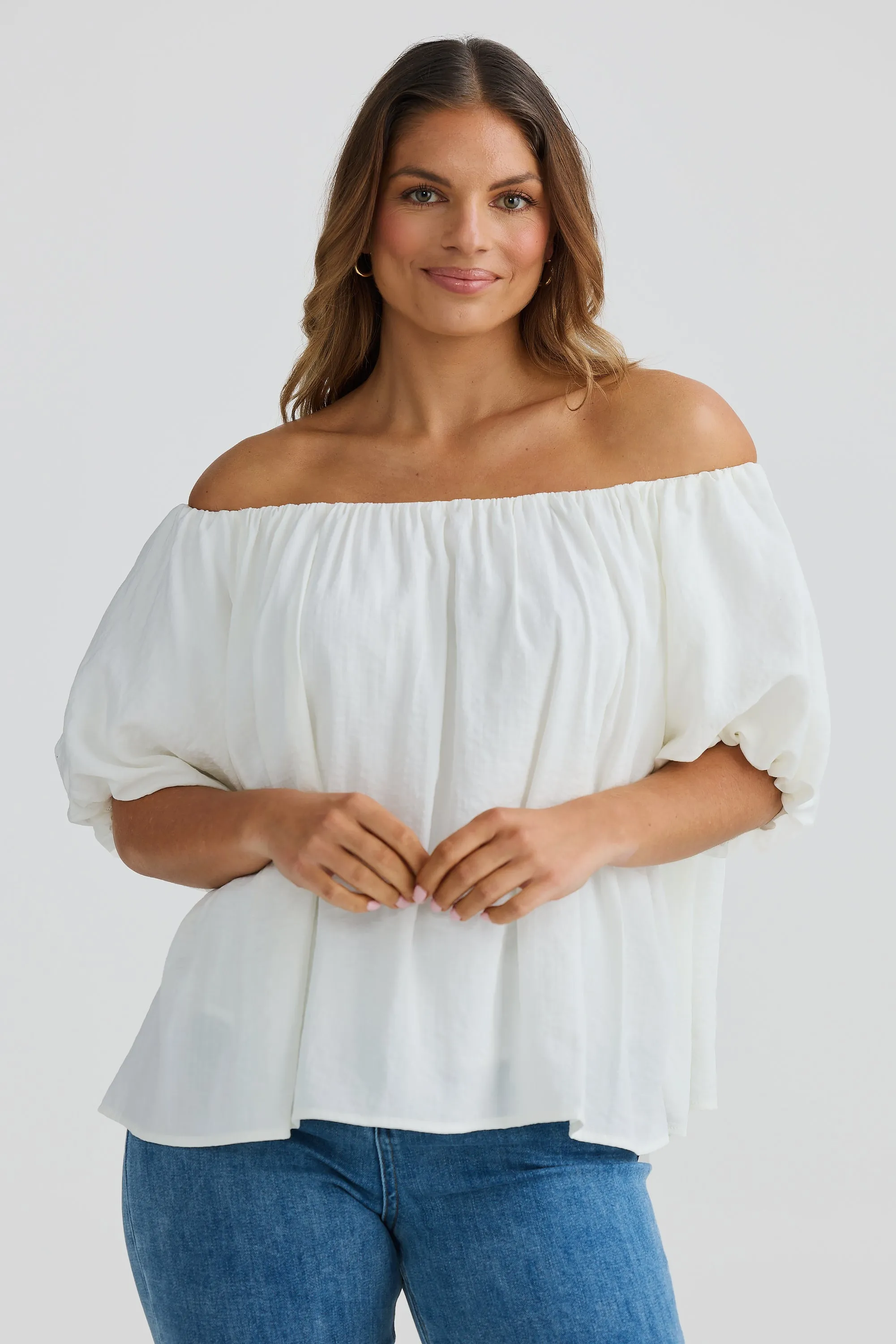 Off the Shoulder Blouse - White