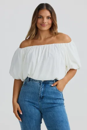 Off the Shoulder Blouse - White