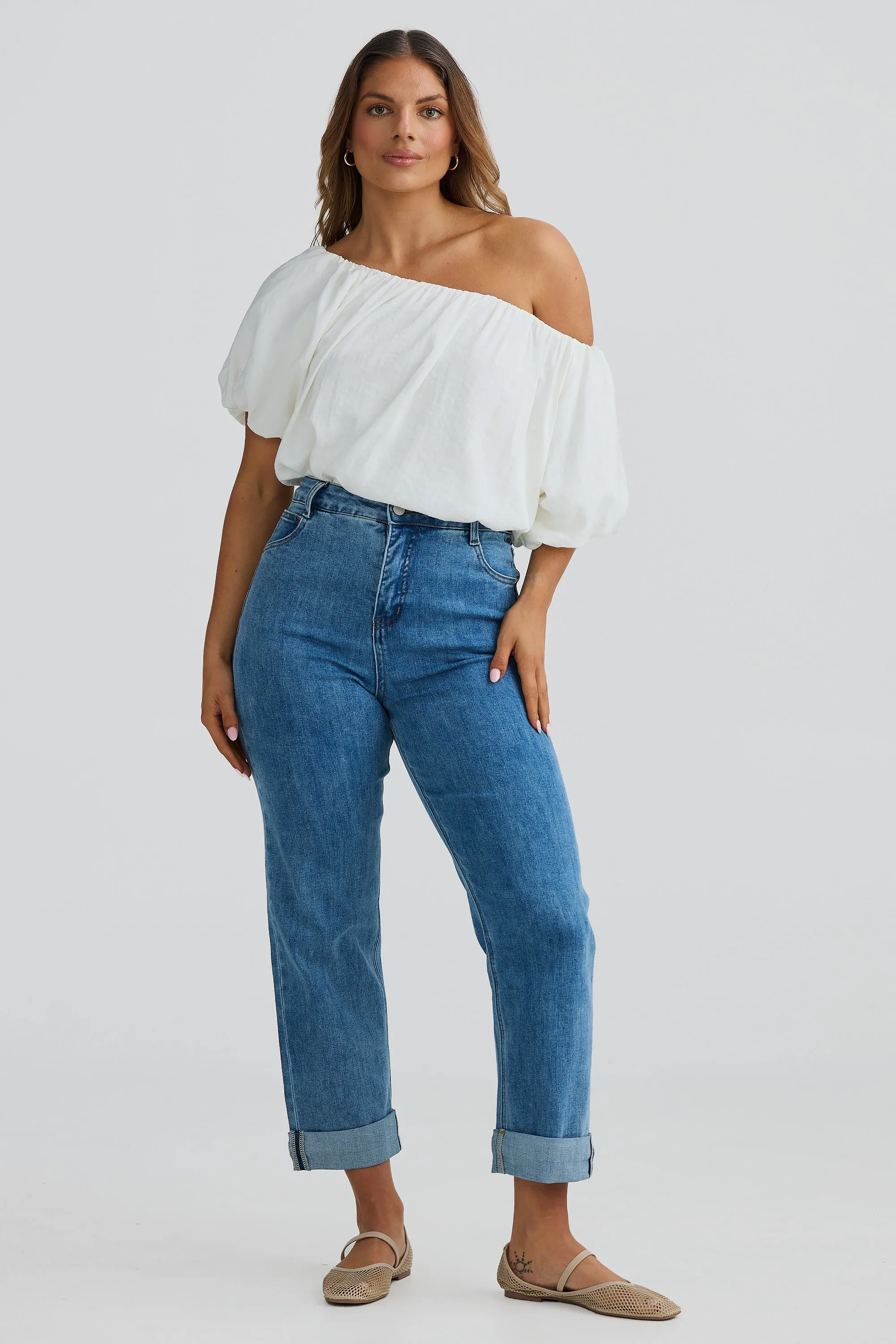 Off the Shoulder Blouse - White