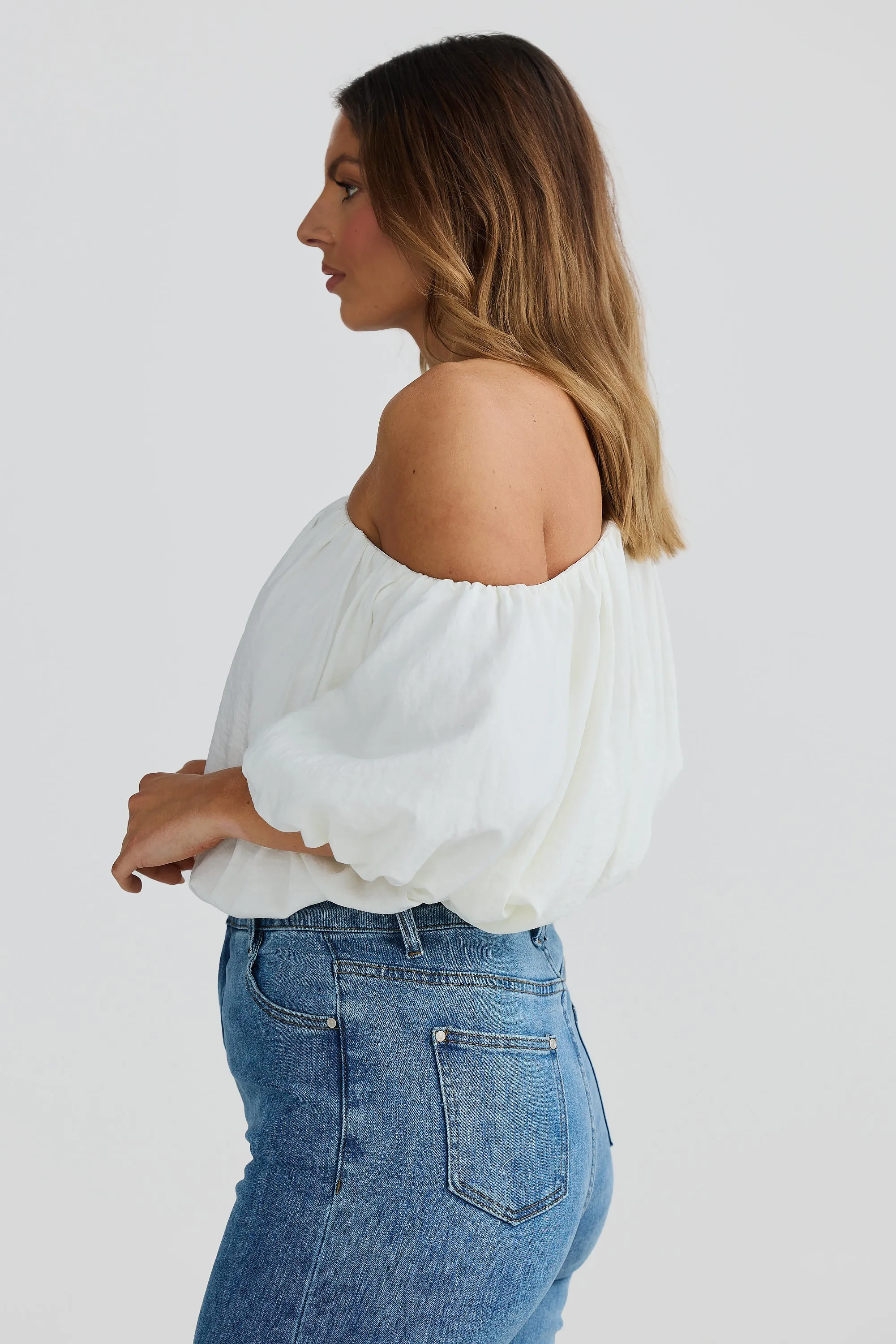 Off the Shoulder Blouse - White