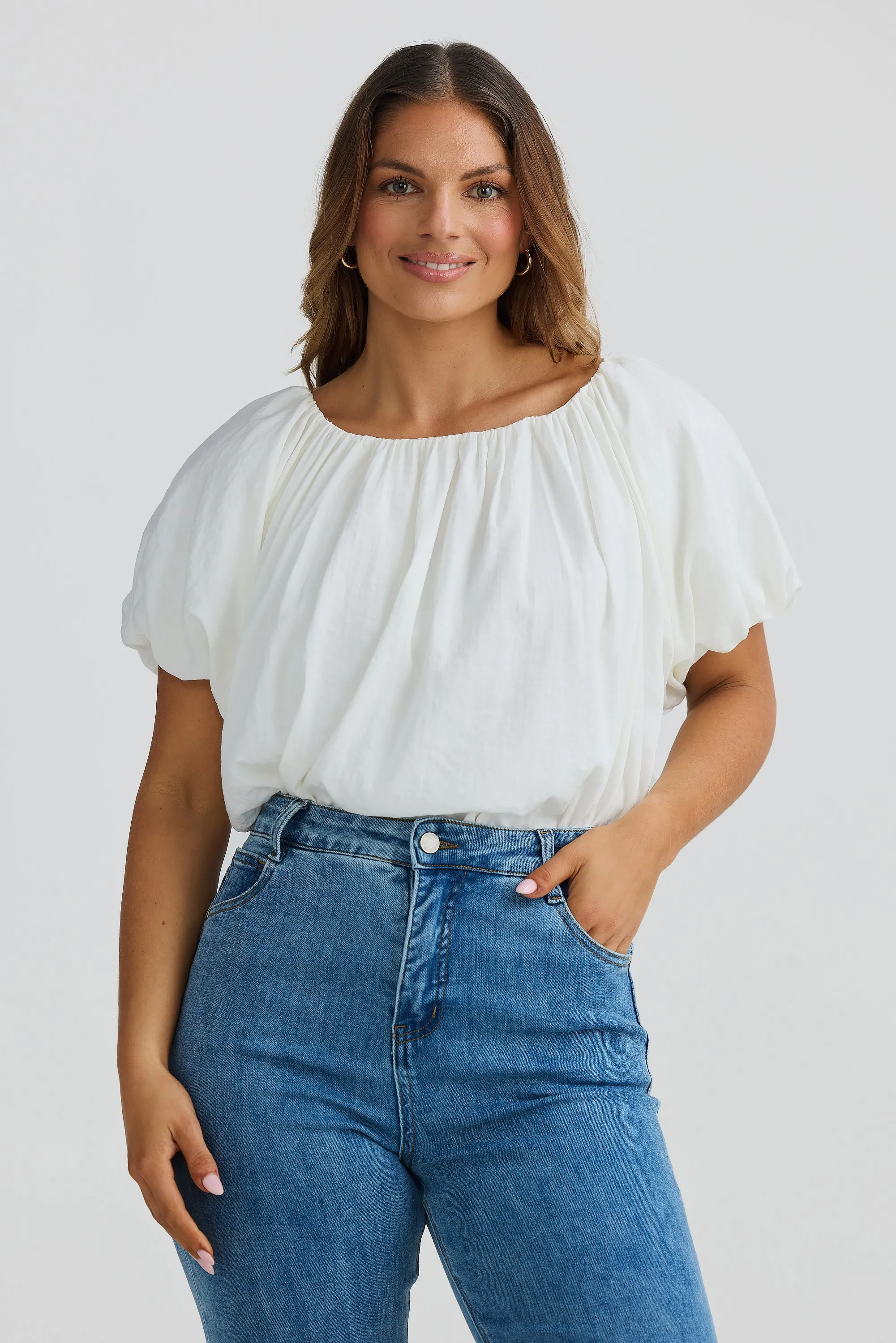 Off the Shoulder Blouse - White