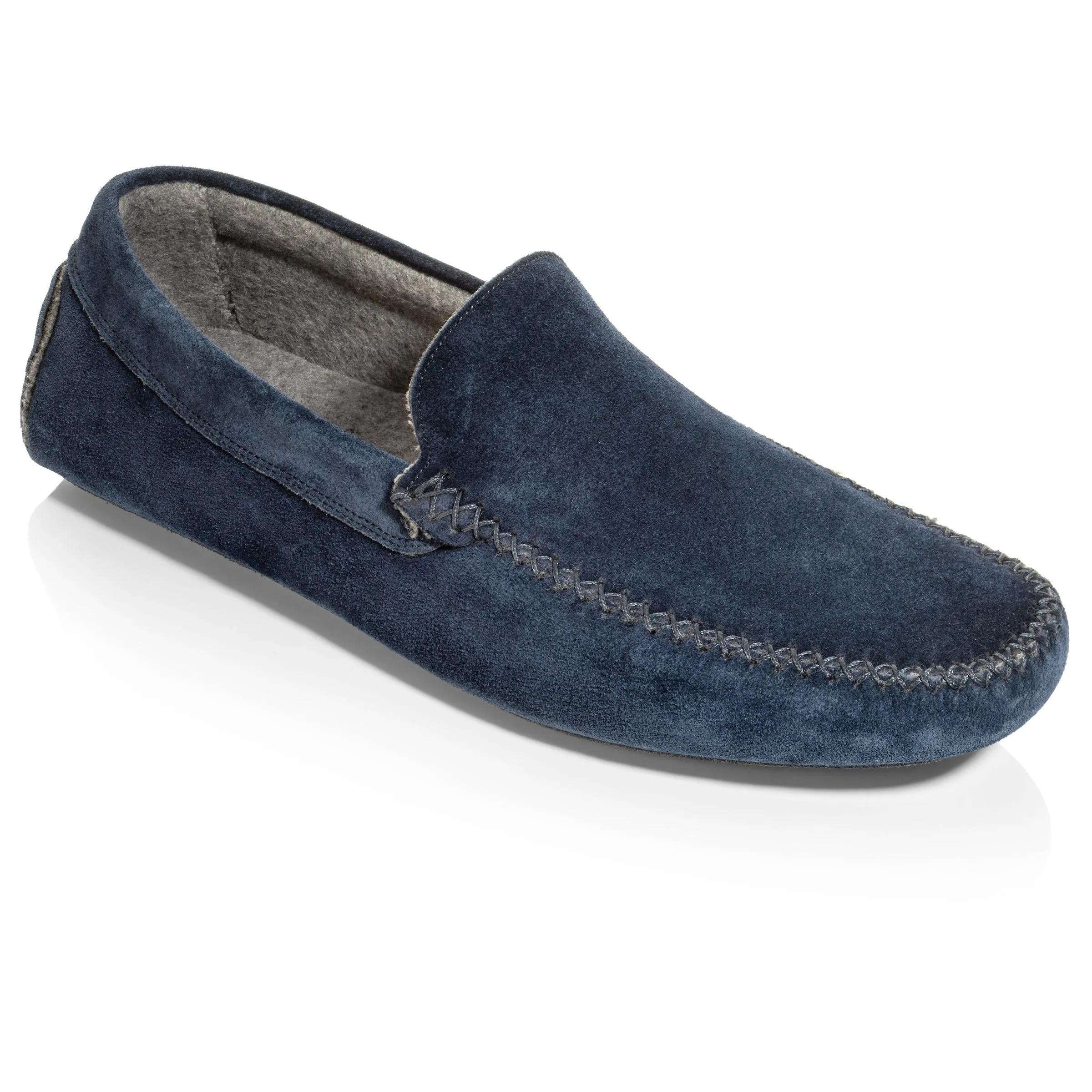 O’Reilly Blue Suede & Cashmere Slipper