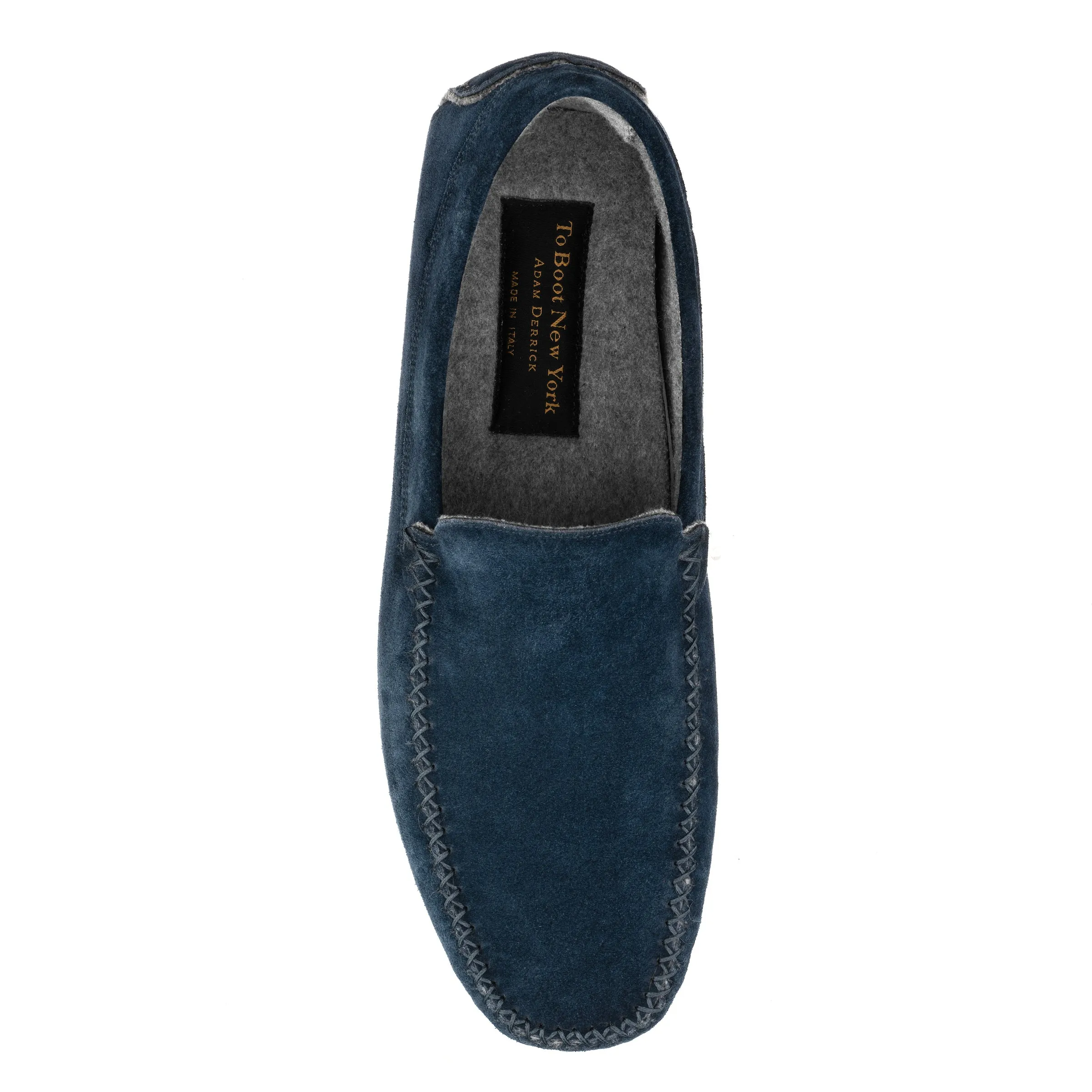 O’Reilly Blue Suede & Cashmere Slipper