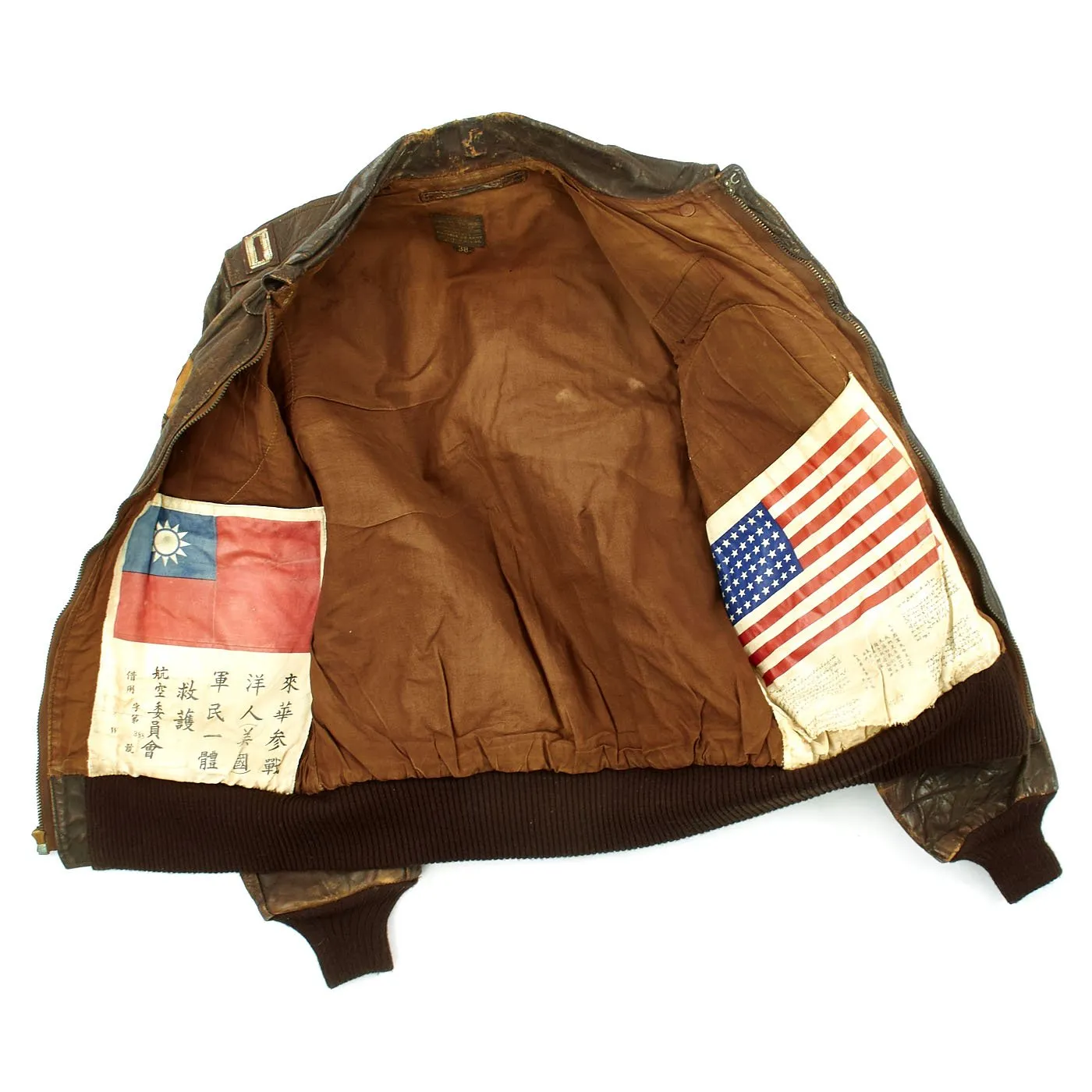 Original U.S. WWII 1st Combat Cargo Squadron Named Officer A-2 Flight Jacket - China Air Task Force