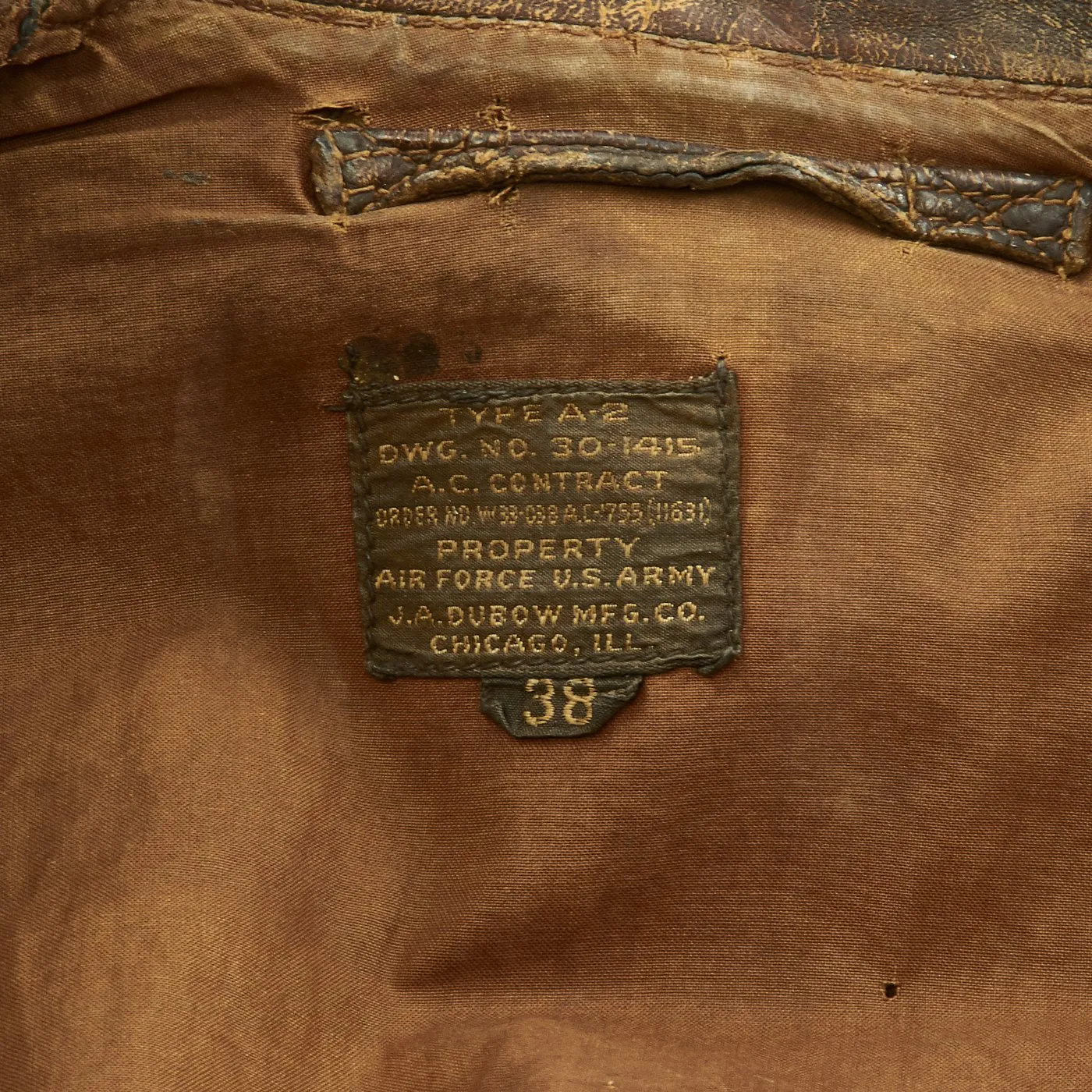 Original U.S. WWII 1st Combat Cargo Squadron Named Officer A-2 Flight Jacket - China Air Task Force