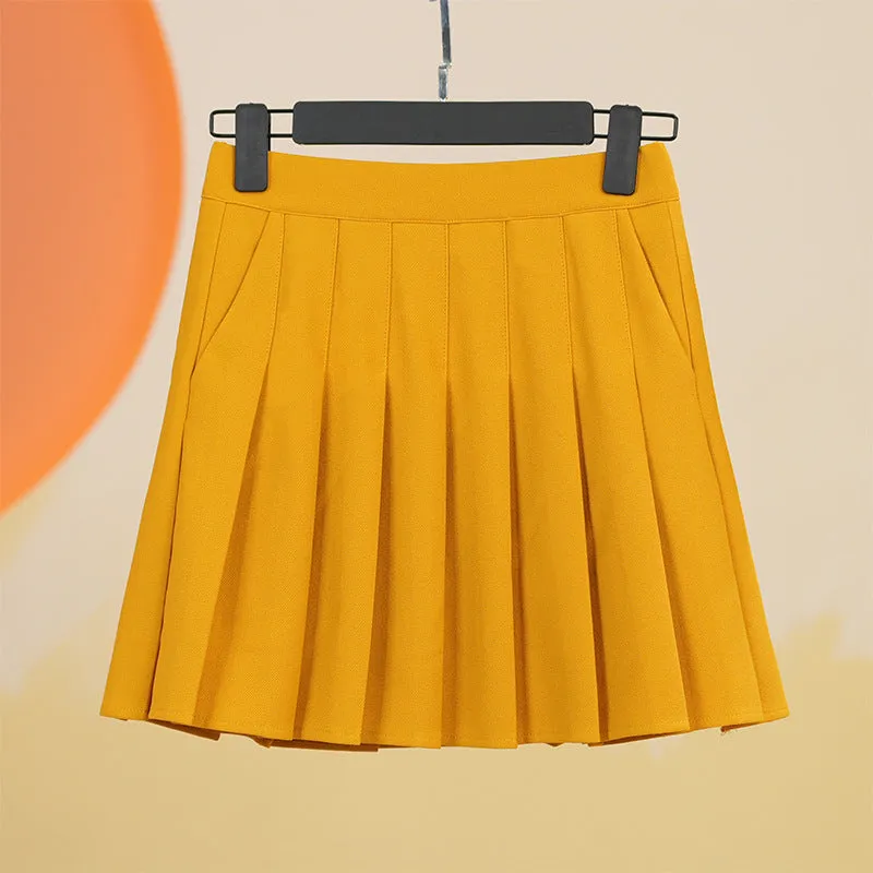 Pleated Pocket Summer Skirt