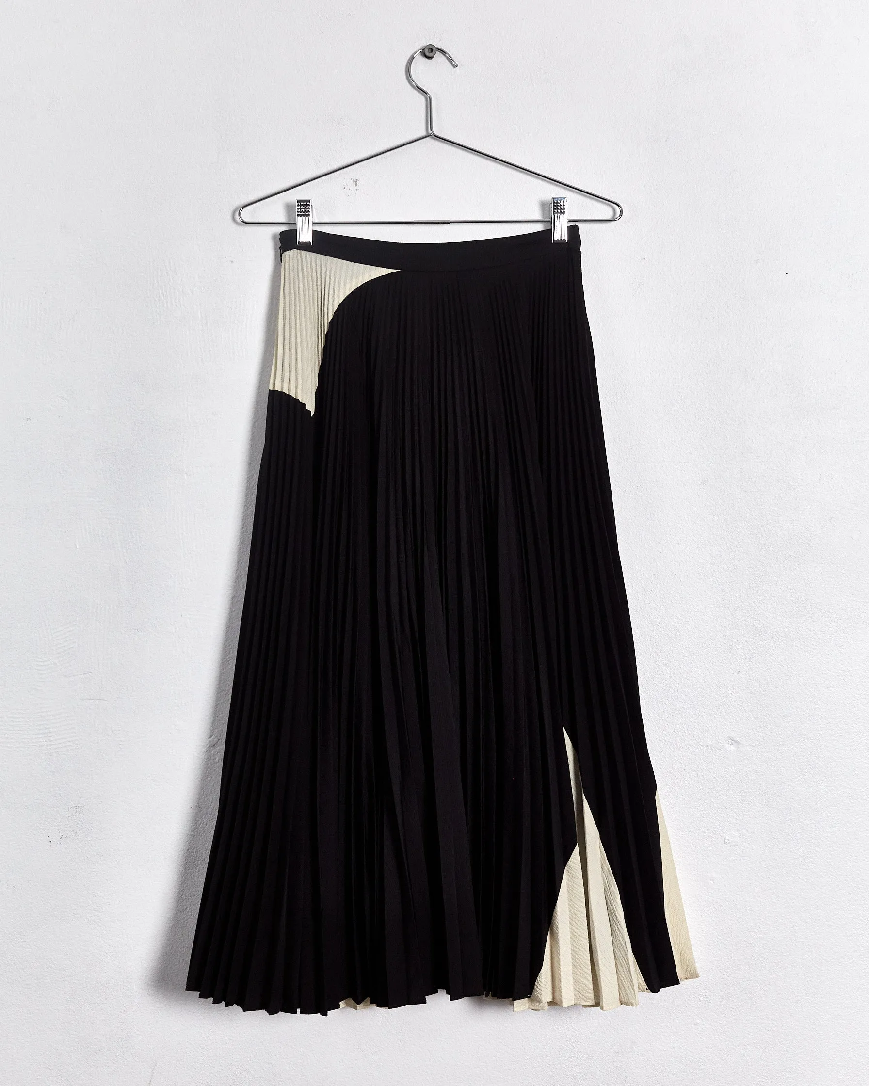 Proenza Schouler resort '14 pleated skirt, cream & black, 10