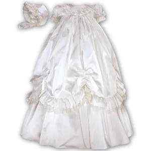 Sarah Louise - Silk Christening gown, ivory, 6 months 001144