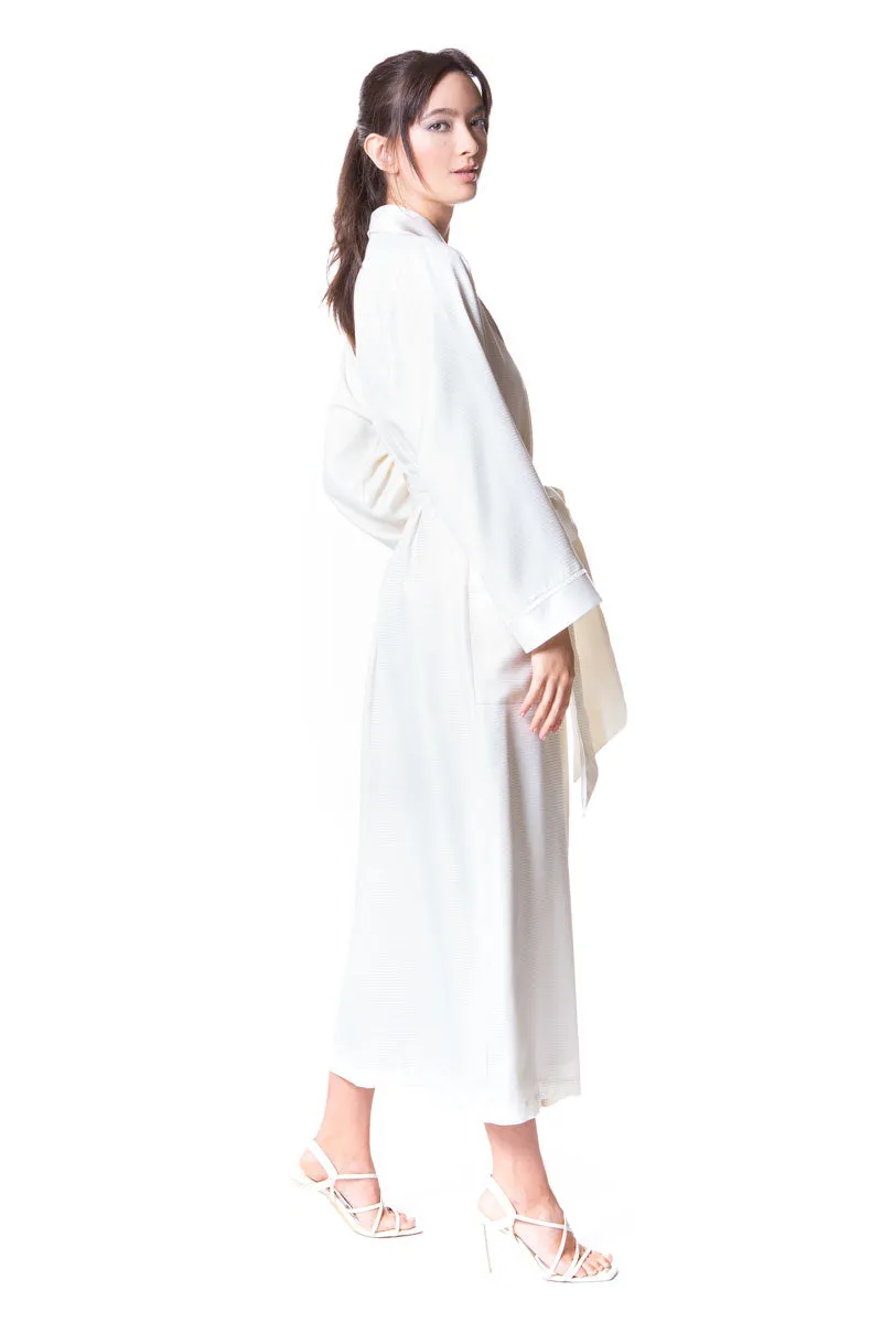 Silk Waffle Long Robe