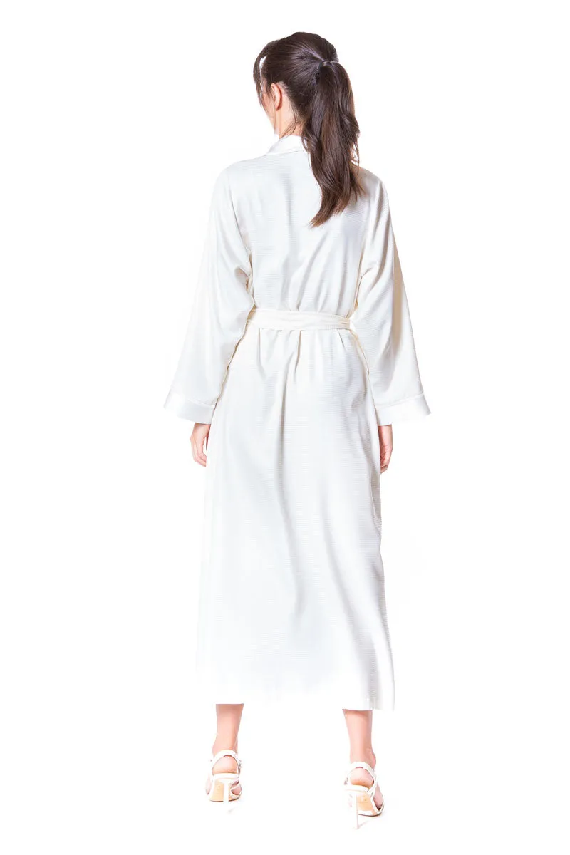 Silk Waffle Long Robe