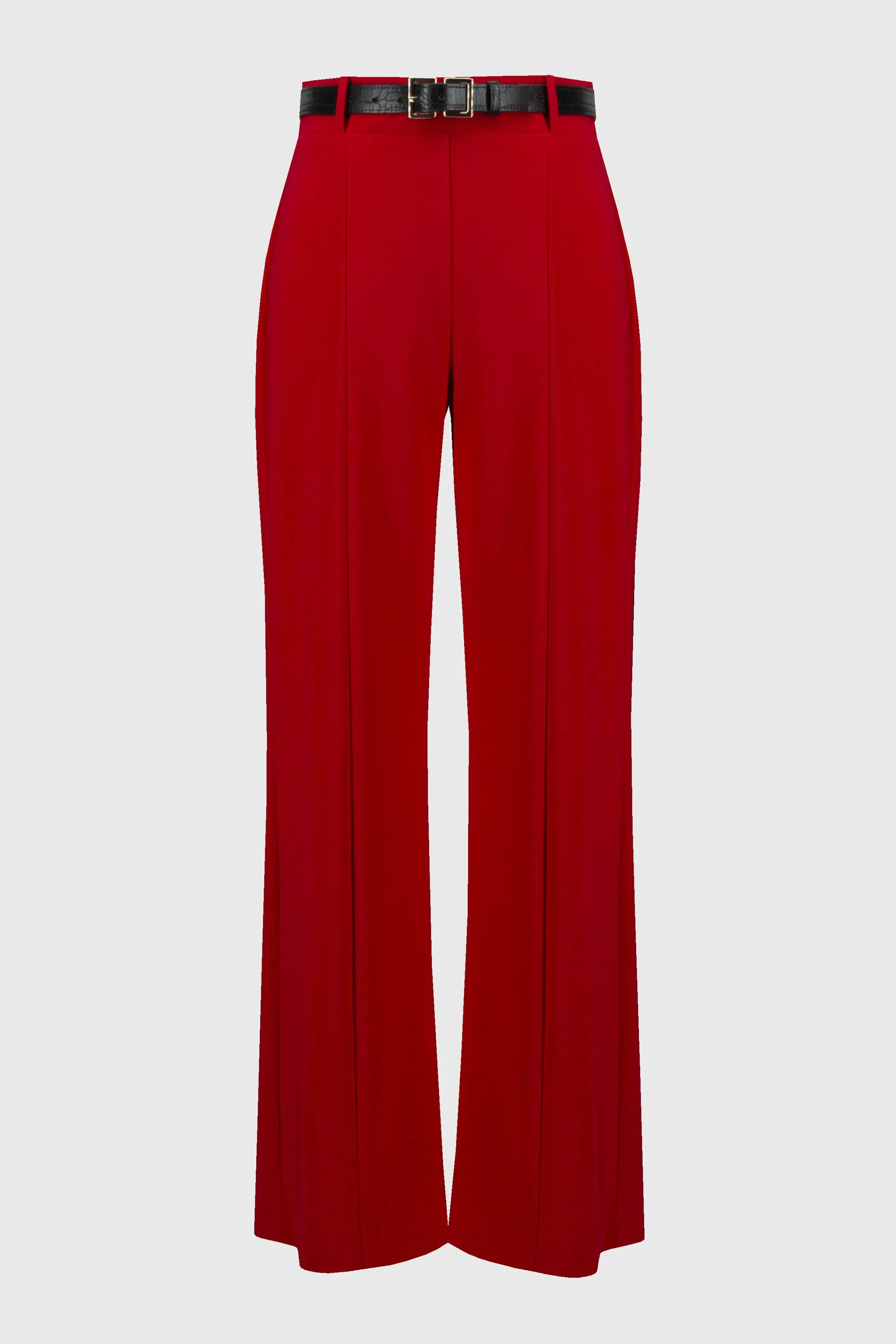 Silky Knit Belted Wide-Leg Pants
244093