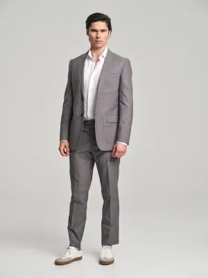 Slim fit Business breathable checked suit