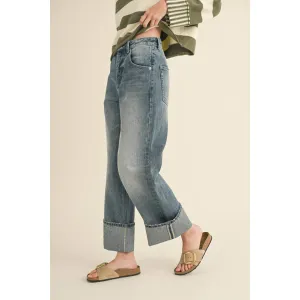 Straight Wide Leg Jeans